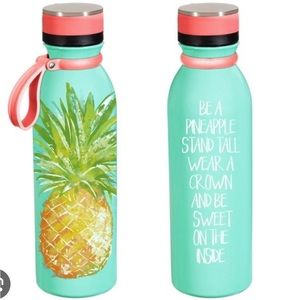 Cypress Home Stainless Steel Water Bottle 20 Ounces (Motivational Pineapple) NWT
